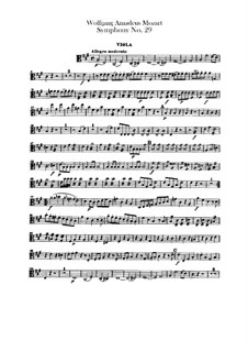 Симфония No.29 ля мажор, K.201: Партия альта by Вольфганг Амадей Моцарт