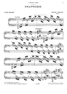 Рапсодия для арфы, Op.25: Рапсодия для арфы by Луи Вьерн