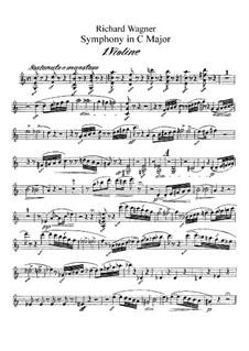 Симфония до мажор, WWV 29: Партия I скрипок by Рихард Вагнер