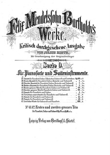 Фортепианное трио No.1 ре минор, Op.49: Партитура by Феликс Мендельсон-Бартольди