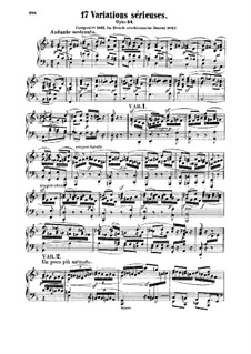 Серьезные вариации, Op.54: Для фортепиано by Феликс Мендельсон-Бартольди