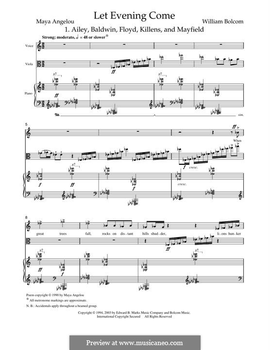 Let Evening Come: Let Evening Come by William Bolcom