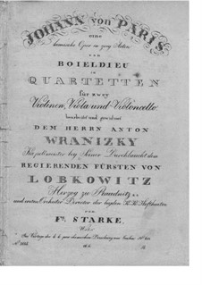 Жан Парижский: Для струнного квартета – партии by Адриен Буальдье