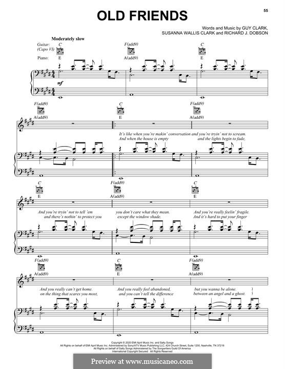 G. Clark, R. Dobson Old Friends (Chris Stapleton) ноты на MusicaNeo