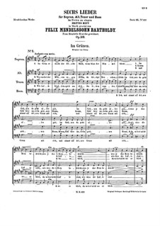 Шесть песен, Op.59: Сборник by Феликс Мендельсон-Бартольди