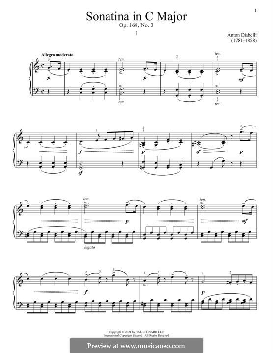 Семь сонатин, Op.168: Sonatina No.3 in C Major by Антон Диабелли