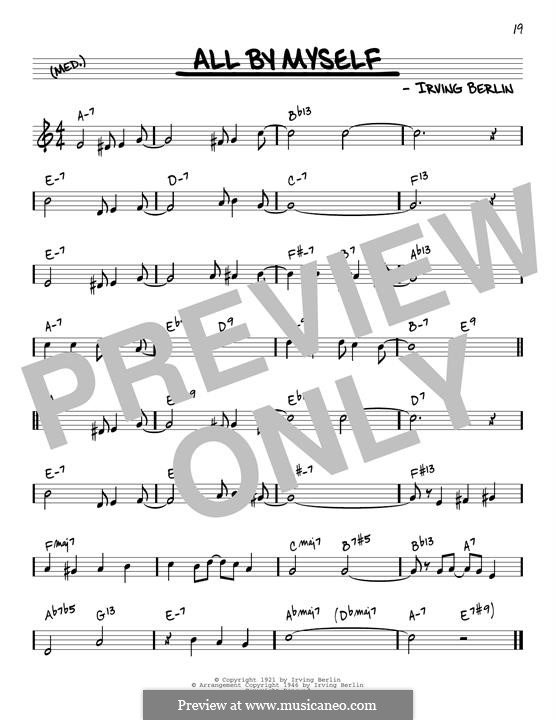 All By Myself: Melody line (reharmonized version) by Ирвинг Берлин