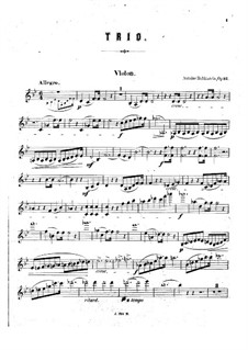 Фортепианное трио No.3 си-бемоль мажор, Op.52: Партия скрипки by Антон Рубинштейн