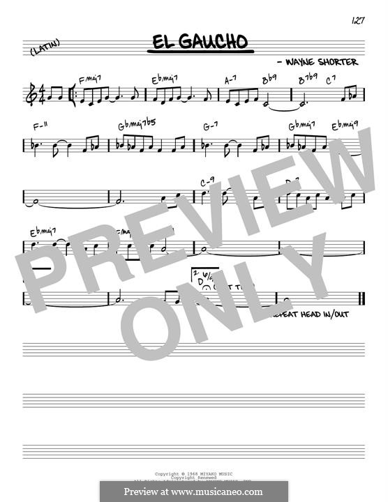 El Gaucho: Melody line (reharmonized version) by Wayne Shorter