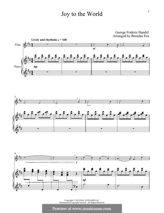 Two instruments version: Для флейты и фортепиано by Георг Фридрих Гендель