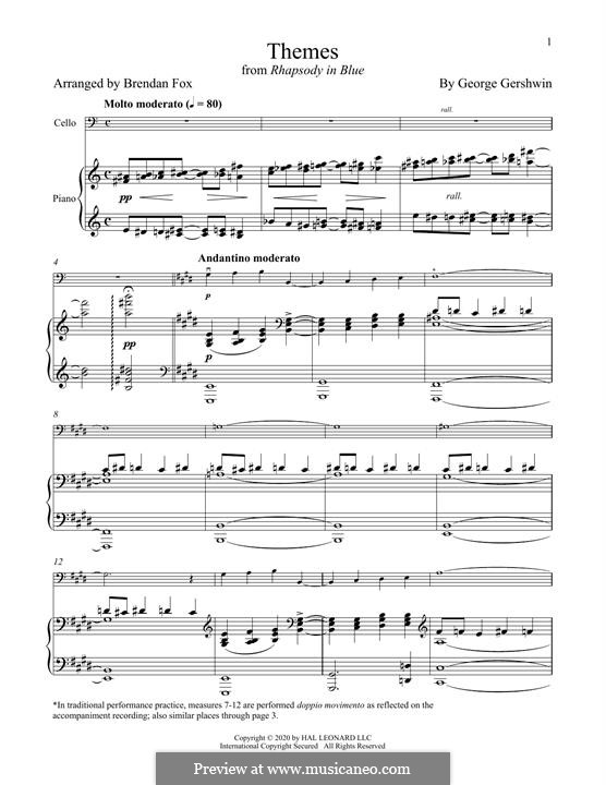 Instrumental version: Для виолончели и фортепиано by Джордж Гершвин