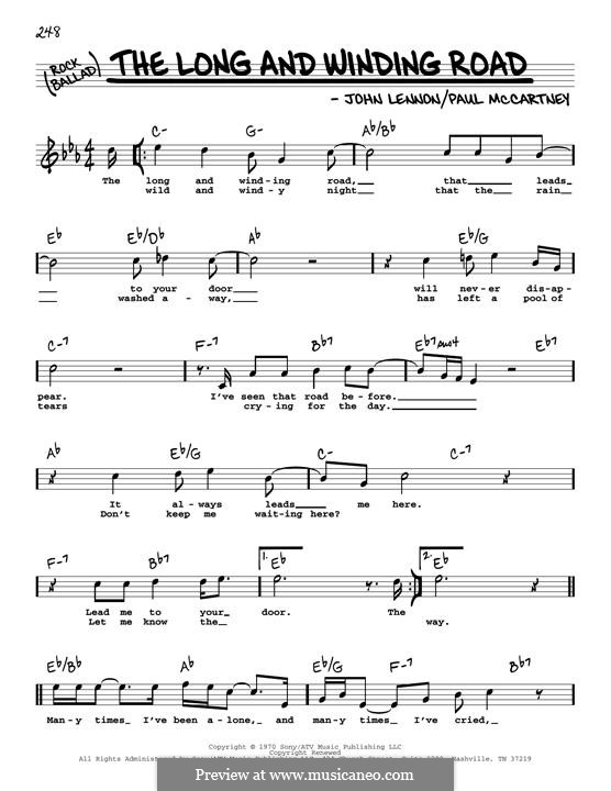 The Long and Winding Road (The Beatles): Мелодия by John Lennon, Paul McCartney