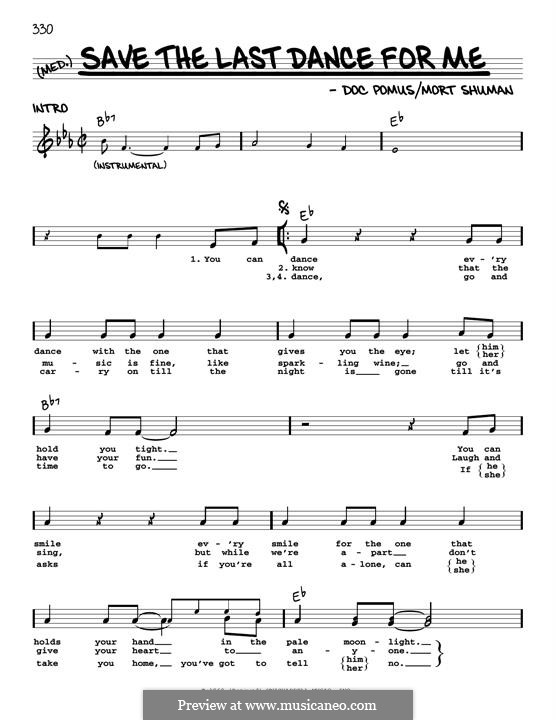 Save the Last Dance for Me (The Drifters): Мелодия by Doc Pomus, Mort Shuman