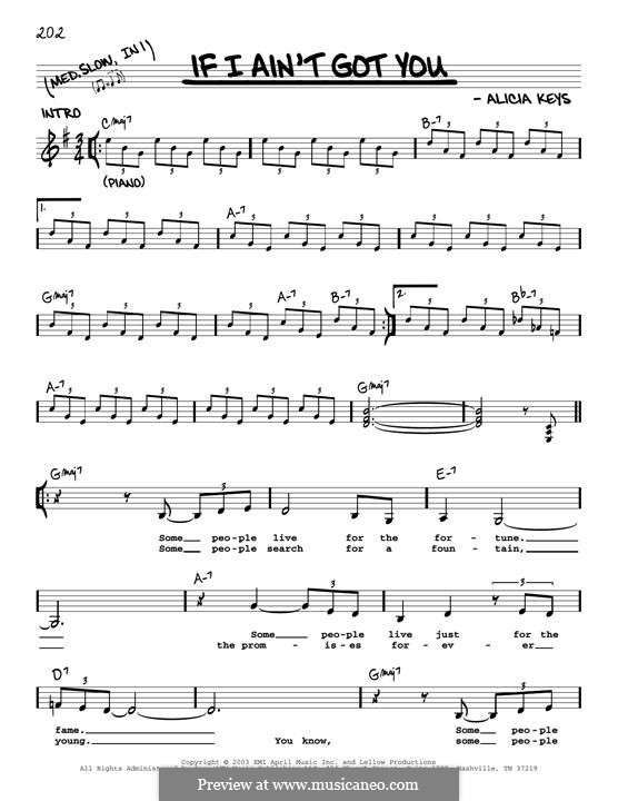 If I Ain't Got You: Мелодия by Alicia Keys