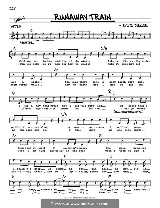 Runaway Train (Soul Asylum): Мелодия by David Pirner