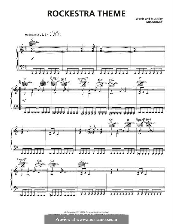 Rockestra Theme: Для голоса и фортепиано (или гитары) by Paul McCartney