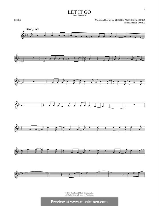 Instrumental version: For glockenspiel by Robert Lopez, Kristen Anderson-Lopez