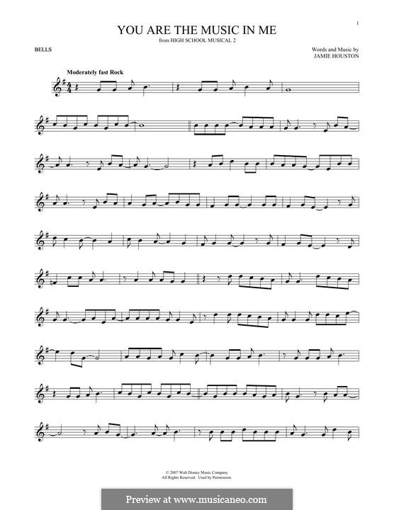You are the Music in Me (High School Musical 2): For glockenspiel by Jamie Houston