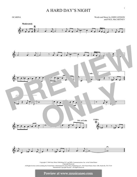 A Hard Day's Night (The Beatles): Для флейты by John Lennon, Paul McCartney