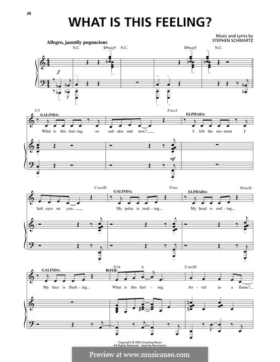 What Is This Feeling?: Для голоса и фортепиано by Stephen Schwartz