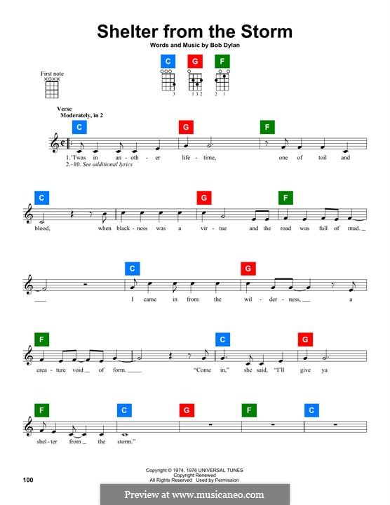 Shelter from the Storm: Для укулеле by Bob Dylan