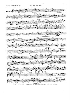 Струнный квартет, Op.1 No.1: Партии by August Walter