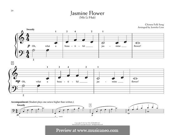 Jasmine Flower Song: Для фортепиано by folklore