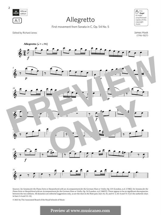 Allegretto (from Sonata in C, Op.54 No.5): Allegretto (from Sonata in C, Op.54 No.5) by Джеймс Гук