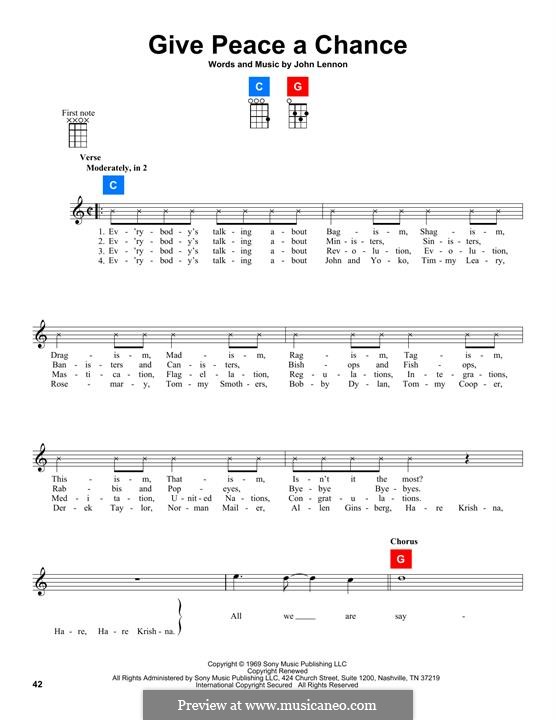 Give Peace a Chance: Для укулеле by John Lennon