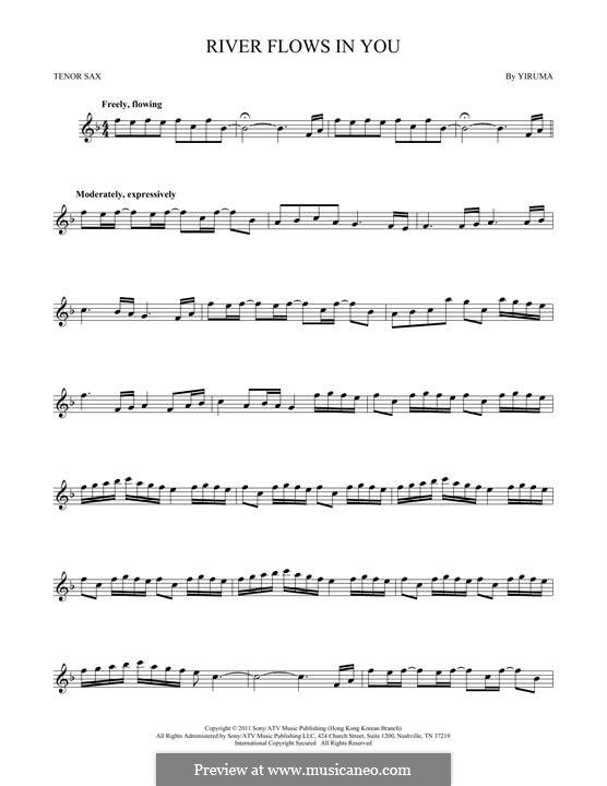River Flows in You: Для тенорового саксофона by Yiruma