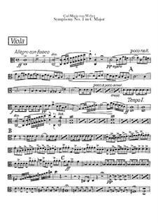 Симфония No.1 до мажор, J.50 Op.19: Партия альтов by Карл Мария фон Вебер