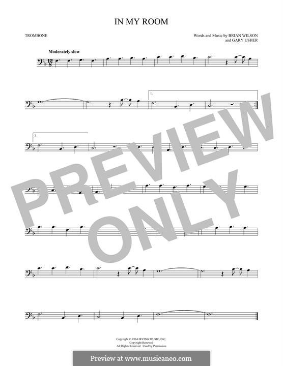 In My Room (The Beach Boys): For trombone by Brian Wilson, Gary Usher