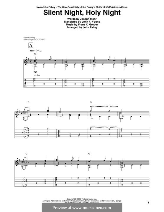 Guitar version: Для одного исполнителя by Франц Ксавьер Грубер