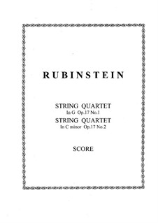 Квартеты для струнных, Op.17 No.1-2: Квартеты для струнных by Антон Рубинштейн