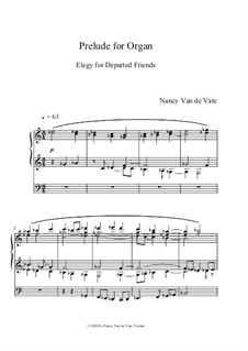 Prelude for Organ: Prelude for Organ by Nancy Van de Vate