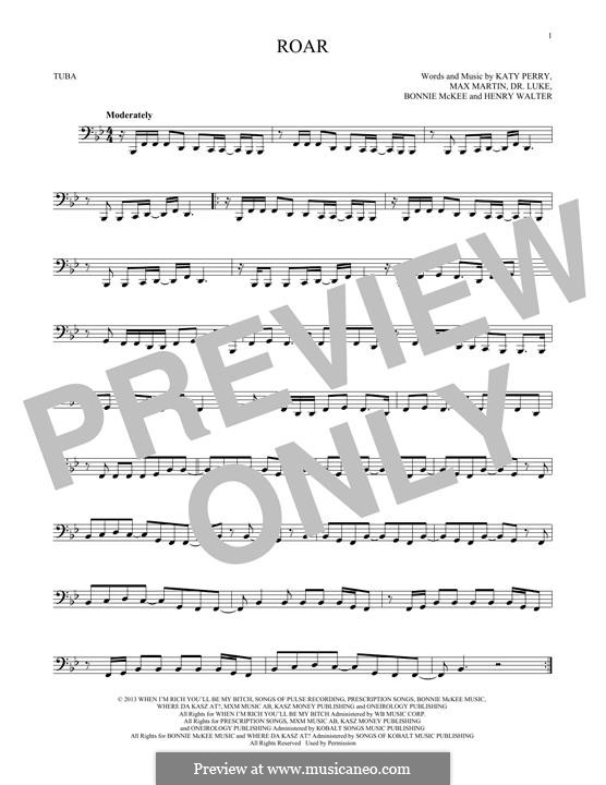 Instrumental version: For tuba by Bonnie McKee, Katy Perry, Lukas Gottwald, Max Martin, Henry Russell Walter