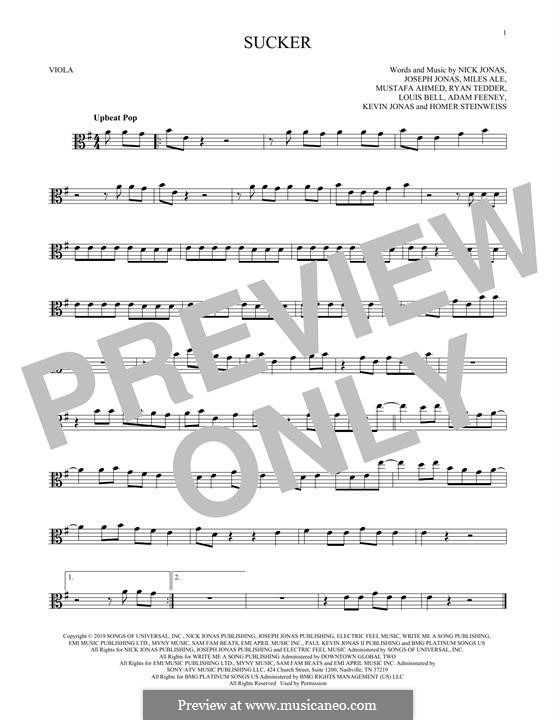 Vocal-instrumental version: For viola by Joseph Jonas, Kevin Jonas Sr., Nicholas Jonas, Ryan B Tedder, Louis Bell, Frank Dukes