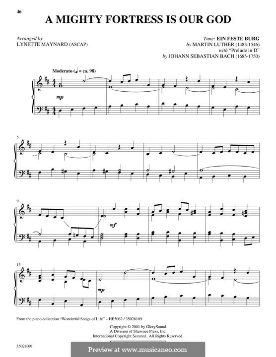 A Mighty Fortress Is Our God (with 'Prelude in D'): A Mighty Fortress Is Our God (with 'Prelude in D') by Иоганн Себастьян Бах, Мартин Лютер