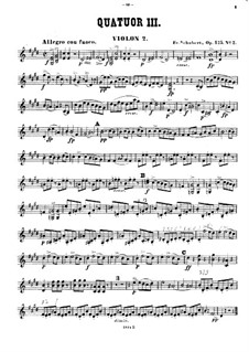Струнный квартет No.11 ми мажор, D.353 Op.125 No.2: Партия II скрипки by Франц Шуберт