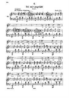 Sei mir gegrüsst (I Greet You), D.741 Op.20 No.1: Клавир с вокальной партией by Франц Шуберт