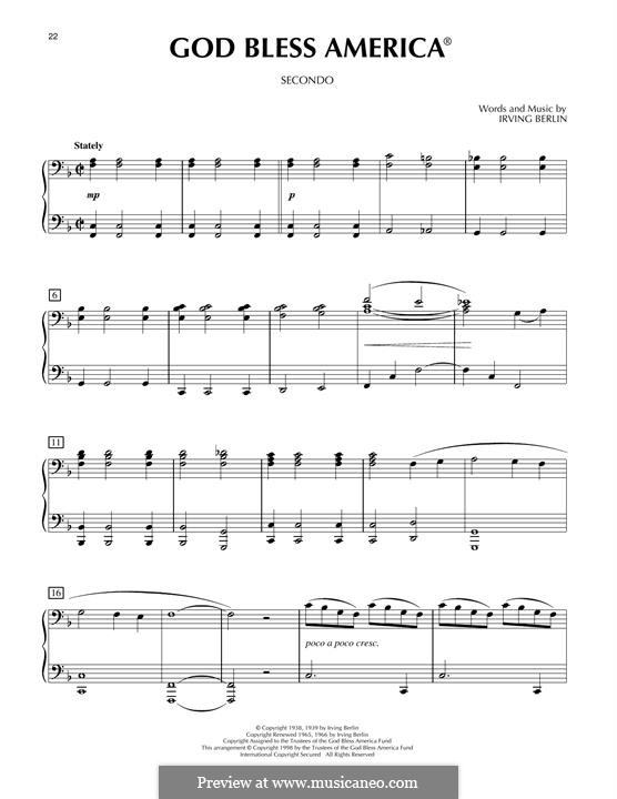 Instrumental version: Для фортепиано в 4 руки by Ирвинг Берлин