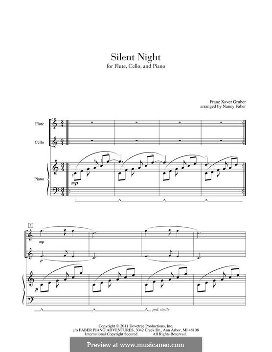 Ensemble version: For flute, cello and piano by Франц Ксавьер Грубер