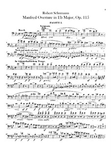Манфред, Op.115: Увертюра – партии фаготов by Роберт Шуман