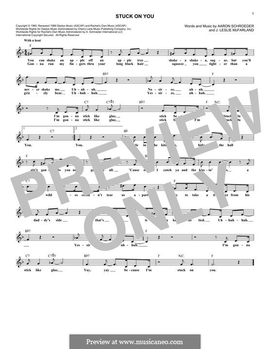 Stuck on You (Elvis Presley): Для клавишного инструмента by Aaron Schroeder, J. Leslie McFarland