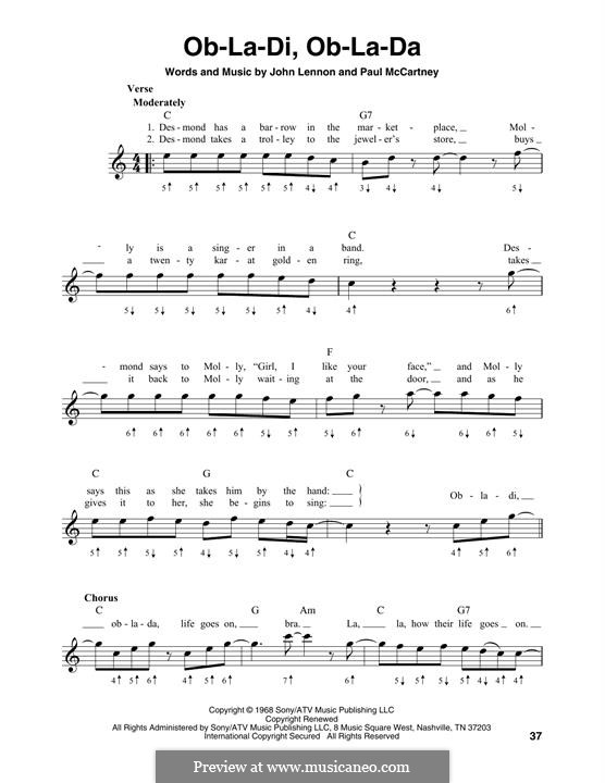 Instrumental version: For harmonica by John Lennon, Paul McCartney