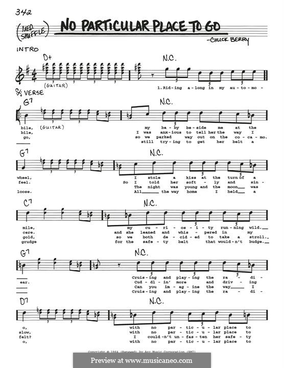No Particular Place To Go: Мелодия by Chuck Berry