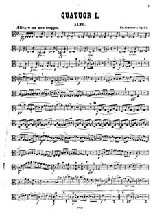 Струнный квартет No.13 ля минор 'Розамунда', D.804 Op.29: Партия альта by Франц Шуберт