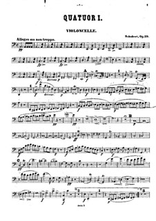 Струнный квартет No.13 ля минор 'Розамунда', D.804 Op.29: Партия виолончели by Франц Шуберт