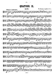 Струнный квартет No.10 ми-бемоль мажор, D.87 Op.125 No.1: Партия альта by Франц Шуберт