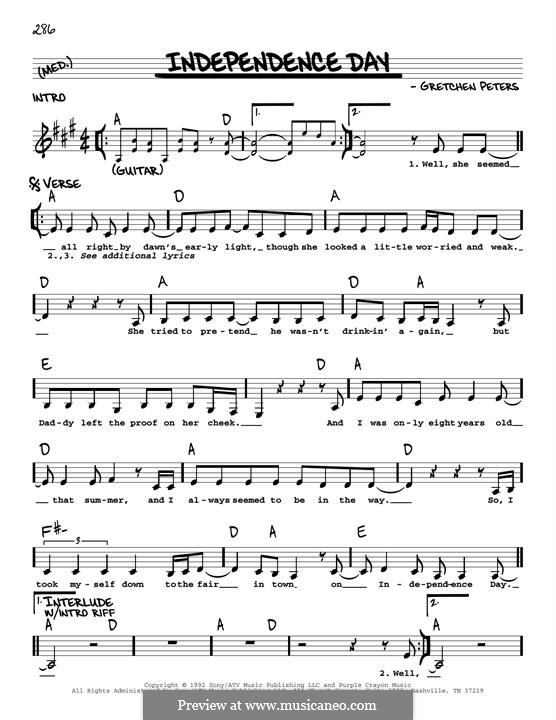 Independence Day: Мелодия by Gretchen Peters